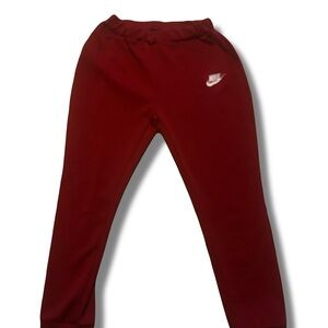 Nike Red Sweatpants/Joggers Comfortable Stretchy Athletic Wear